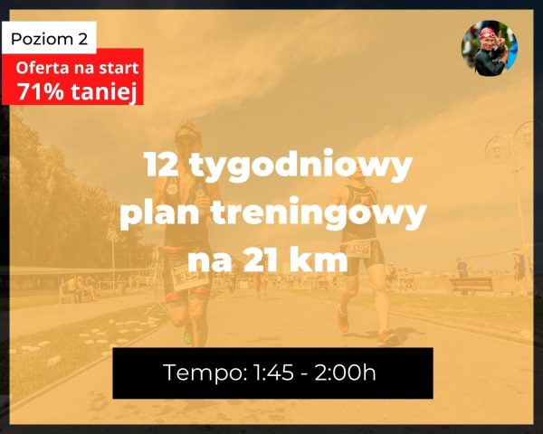 12 tygodniowy plan treningowy na 21 km | 1:45 - 2:00 h