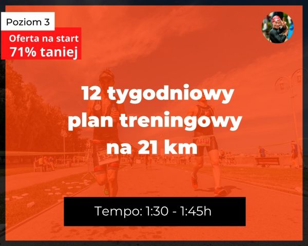 12 tygodniowy plan treningowy na 21 km | 1:30 - 1:45 h