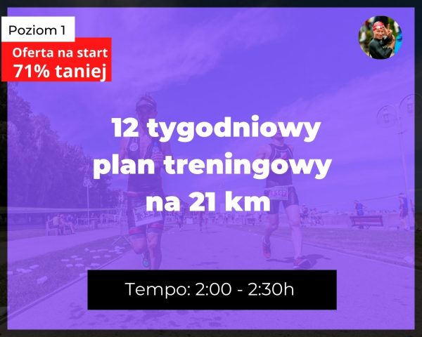 12 tygodniowy plan treningowy na 21 km | 2:00 - 2:30 h