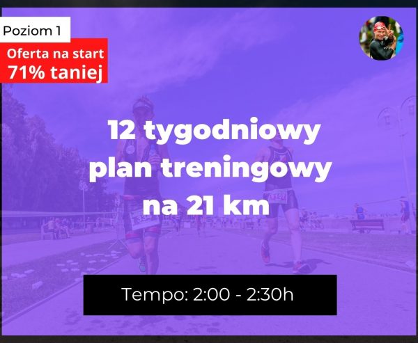 12 tygodniowy plan treningowy na 21 km | 2:00 - 2:30 h